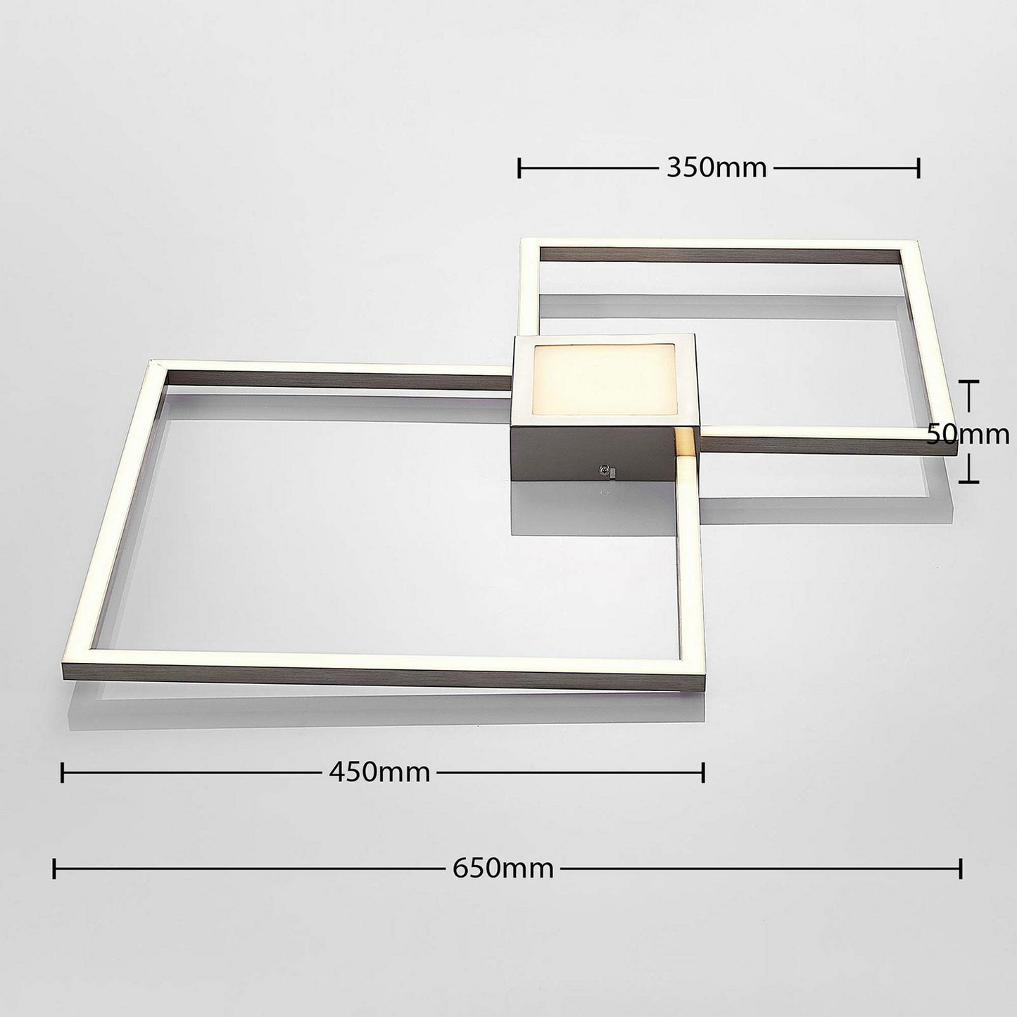 Lindby LED-Deckenleuchte Duetto Quadrate Deckenlampe Lampe Leuchte 28 W nic550