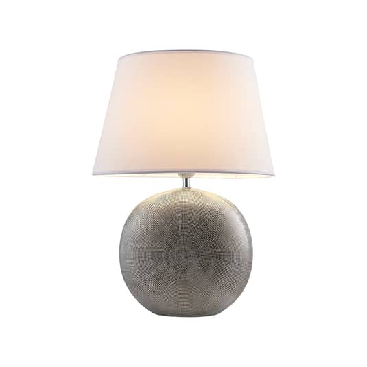 Lindby Florentino Tischleuchte Tischlampe Nachttischlampe Leuchte Stoffschirm