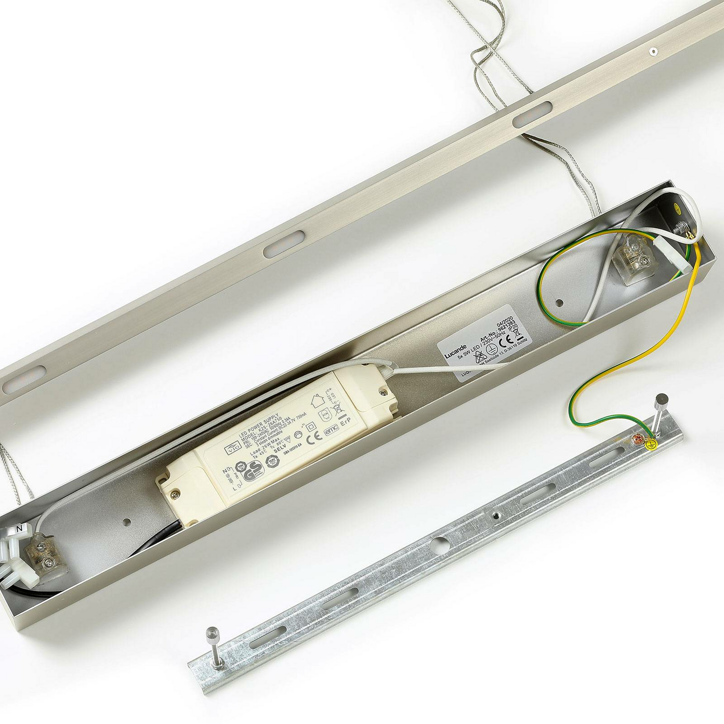 Lucande LED-Hängeleuchte Ebu Hängelampe Lampe Leuchte Dimmbar schwarz-gold767