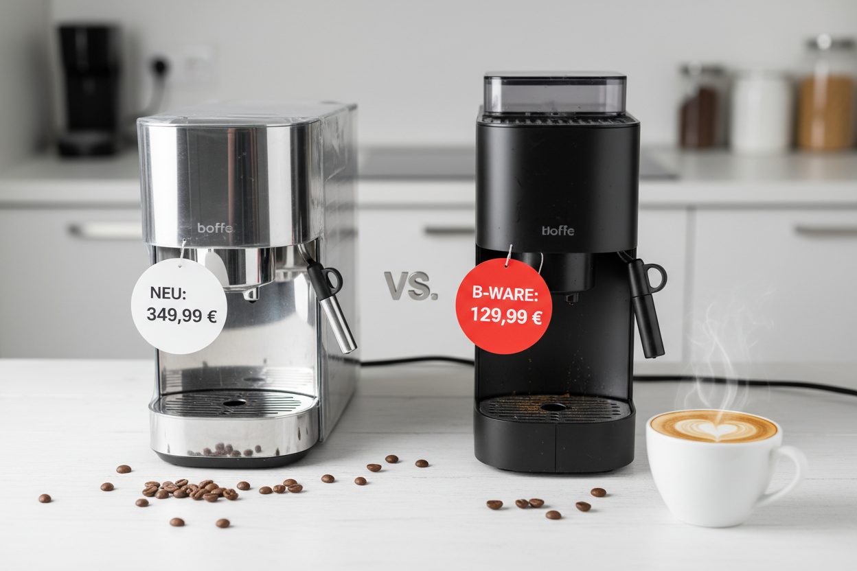 Günstige Kaffeemaschinen: Neu vs. B-Ware im Vergleich