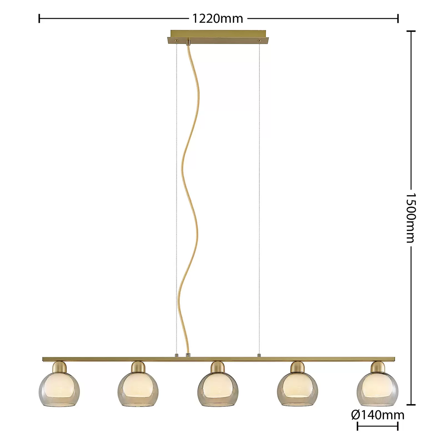 Lucande Mylah Hängelampe 5fl Hängeleuchte Deckenlampe Deckenleuchte Lampe E14 B-Ware - 4251911730241