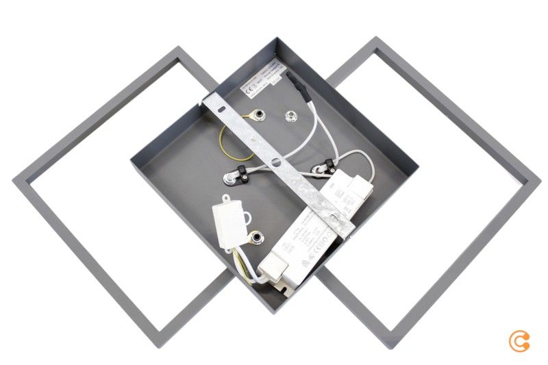 Fabas Luce Led Deckenlampe Bard Deckenlampe Lampe 45x45 Cm 2flg Led Anthrazit720 B-Ware - 8019282507253