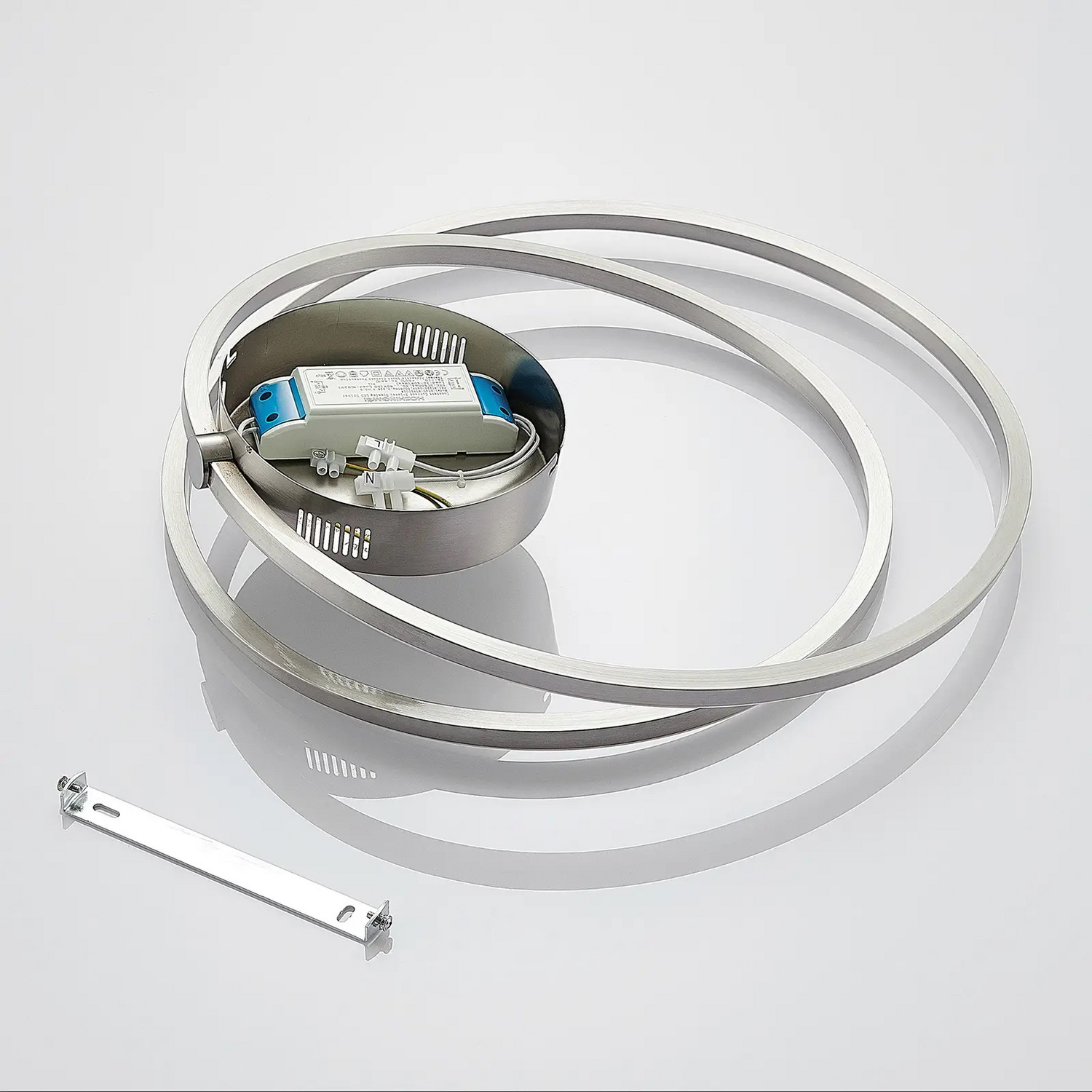 B-Ware Lindby Deckenleuchte Deckenlampe Led Davian Nickel Dimmbar Wohnraum Beleucht861