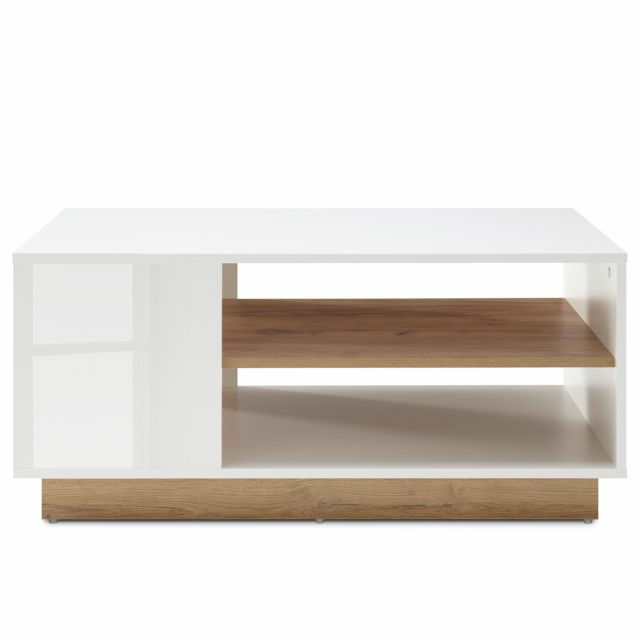Loftscape Couchtisch Cailla Wohnzimmertisch Tisch Matt Weiß Eiche Dekor916 B-Ware