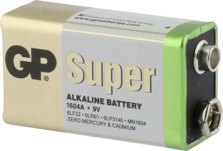 GP Batteries Super 9 V Block-Batterie Alkali-Mangan Mignon-Batterie 9 V 10er-Set