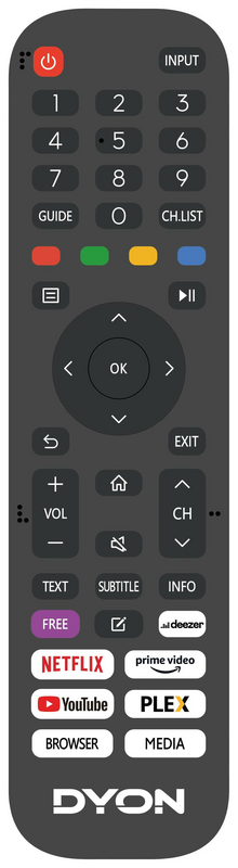 DYON Smart LED-TV Fernseher Fernsehen LED 43 Zoll Full HD Smart-TV WLAN Schw460