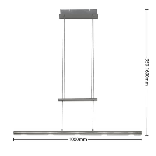 Lindby Naiara LED-Hängelampe Leuchte Lampe Hängeleuchte 4W höhenverst. nickel846