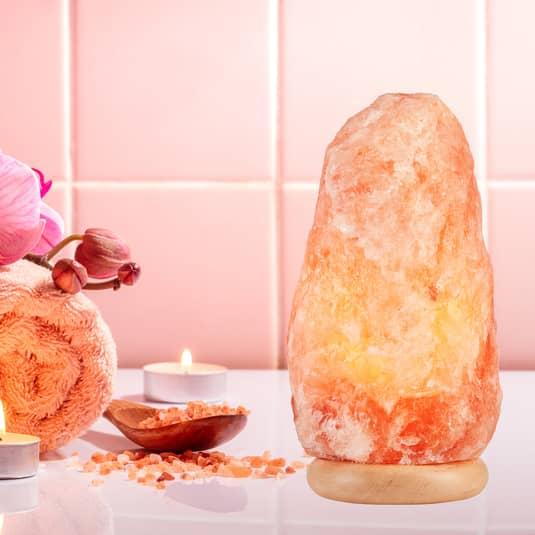 B-Ware Envostar Harmony Salzlampe Tischlampe Dekolampe Leuchte E14 Natur Sockel 30 35cm