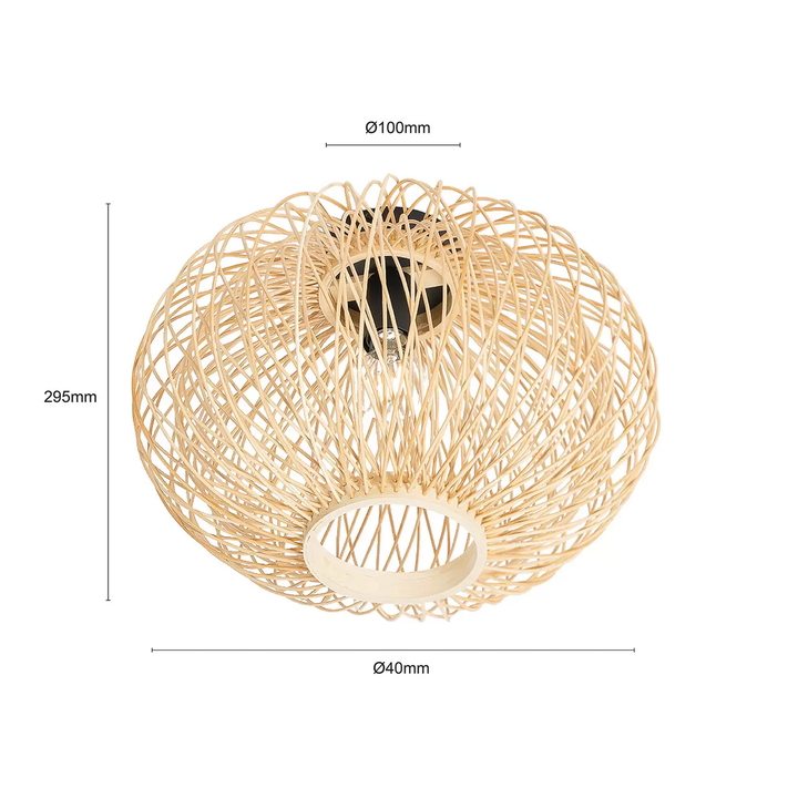 Lindby Solvira Deckenlampe Deckenleuchte Deckenlicht Leuchte Bambusgeflecht R711 B-Ware