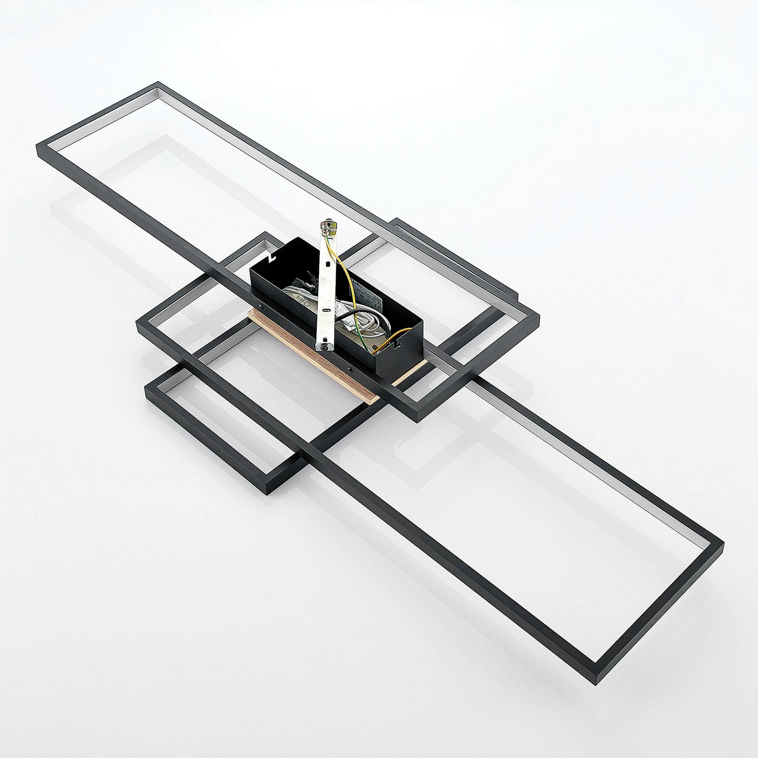 B-Ware Lindby Emiljan Led Deckenlampe Hängelampe Lampe Leuchte Led 35 W Alu Schwarz M252