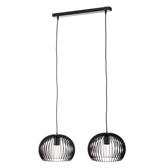Euluna Hängeleuchte Larus Schwarz Stahl 2 Fl. Hängeleuchte Deckenlampe Lampe E27 B-Ware - 5907623620477