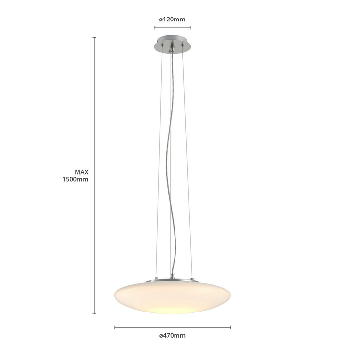 Lindby LED-Opalglas-Hängeleuchte Gunda Pendelleuchte Deckenlampe Lampe Leuc203