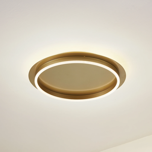 B-Ware Lindby Deckenleuchte Deckenlampe Led Gold Kunststoff Acryl Eisen Warmweiß 46cm