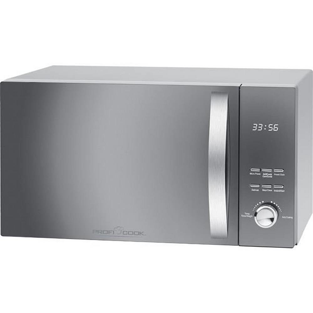 Profi Cook PC-MWG 1176 H Mikrowelle 800 W Grillfunktion Timer Silber DEFEKTWARE