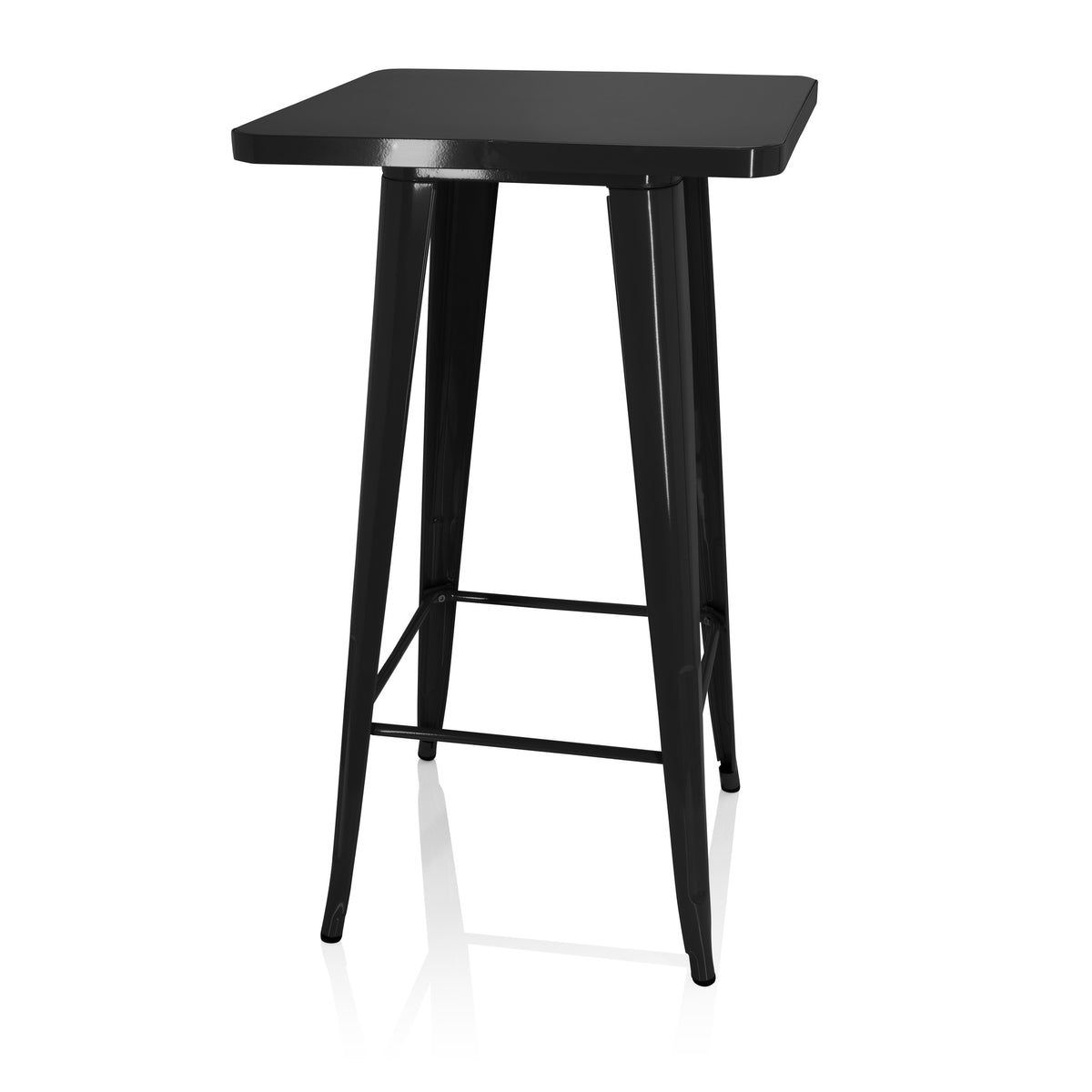 hjh OFFICE Bartisch Tisch Bar VANTAGGIO HIGH T schwarz Stahl vierfußgestell - 4064323013167
