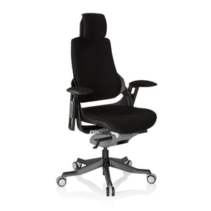 B-Ware hjh OFFICE Bürostuhl SPEKTRE BLACK Stoff höhenverstellbar mit Armlehnen