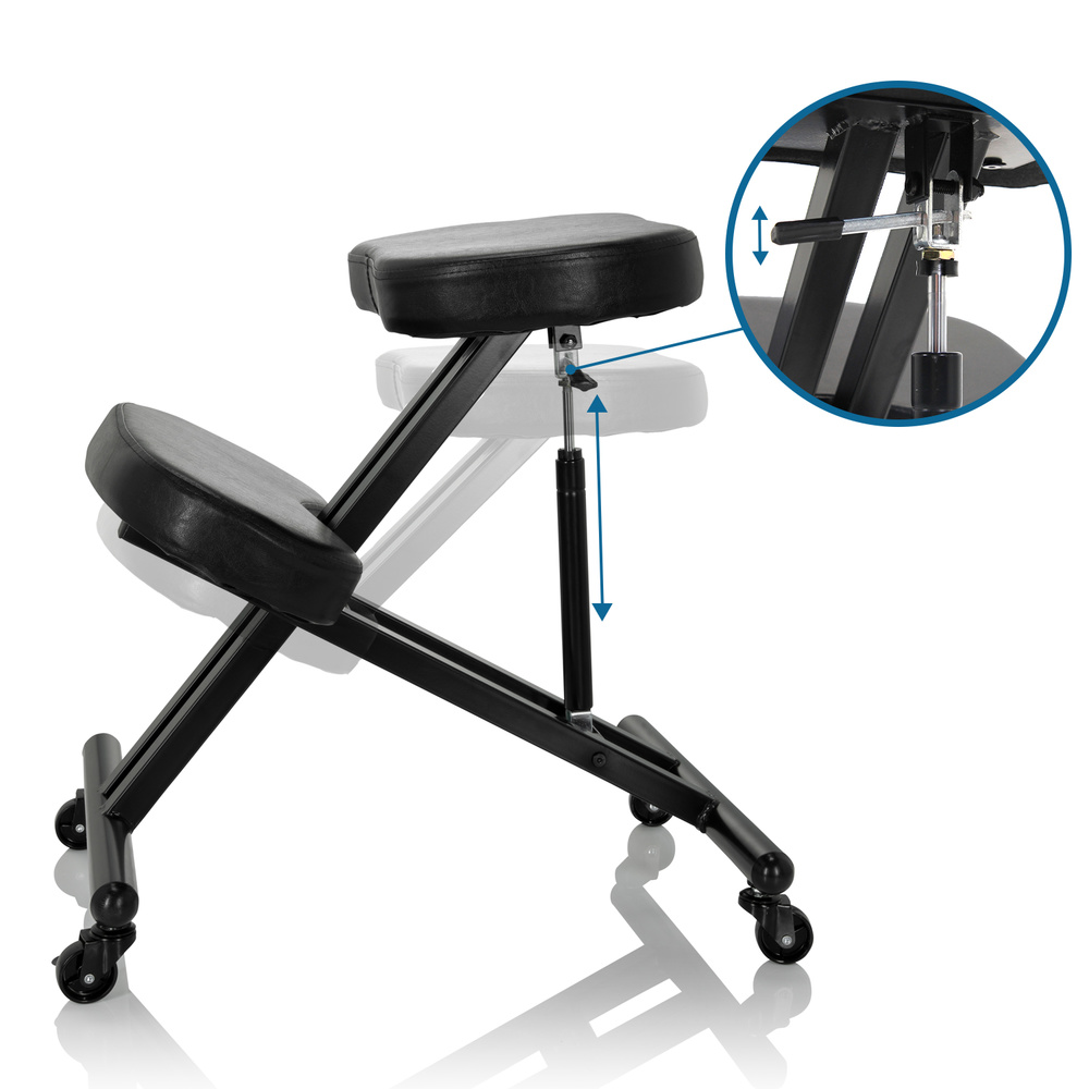 B-Ware Hjh Office Kniestuhl Kniehocker Orthoni Mit Gasfeder Pu Schwarz Stuhl Möbel681