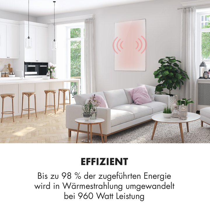 Klarstein Wonderwall Air 96 Infrarotheizung 120 x 81 cm Heizung DEFEKT