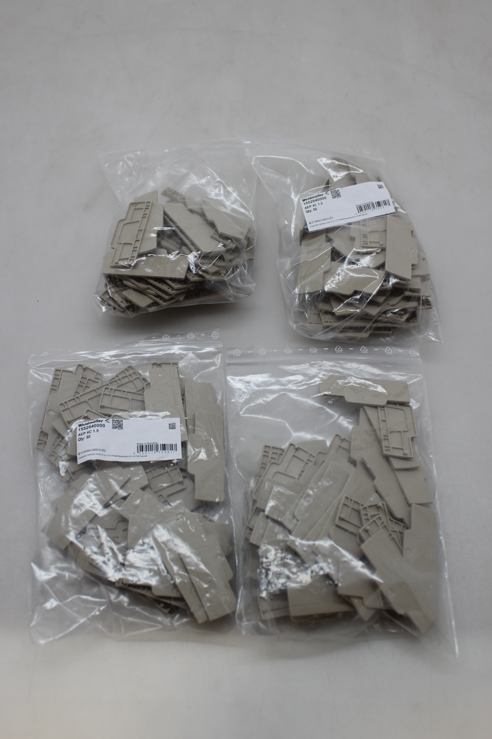 B-Ware Weidmüller 1552640000 Abschlussplatte Grau Reihenklemmen Reihenklemmen 4 Sets