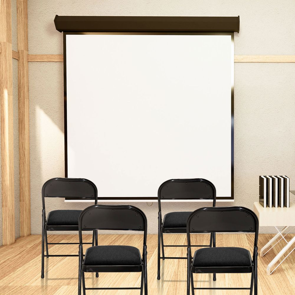 hjh OFFICE Konferenzstuhl Besucherstuhl Klappstuhl TUDELA II Klapp-Stuhl Schwarz - 4064323012986