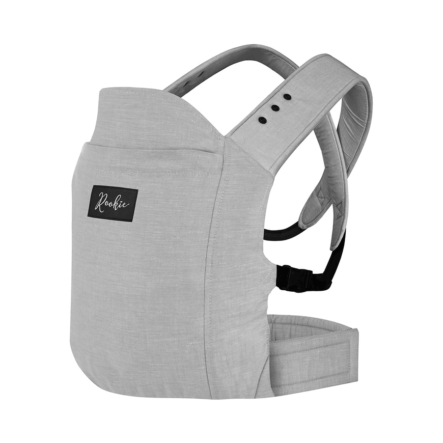 Rookie Babytrage Premium Grey Tragesystem Bauchtasche Babytragetasche Tasche