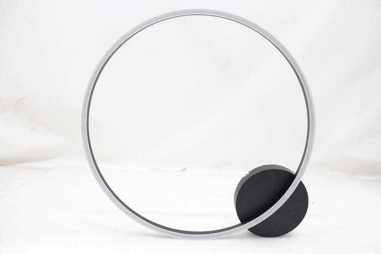 Plafonnier LED Fabas Luce, lampe de plafond Giotto, plafonnier 1 lumière noir