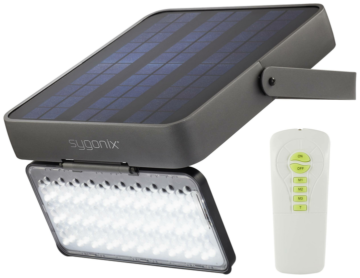 Sygonix Solar-Außenwandleuchte Wandleuchte Wandlampe LED 30W Neutralweiß Schwarz