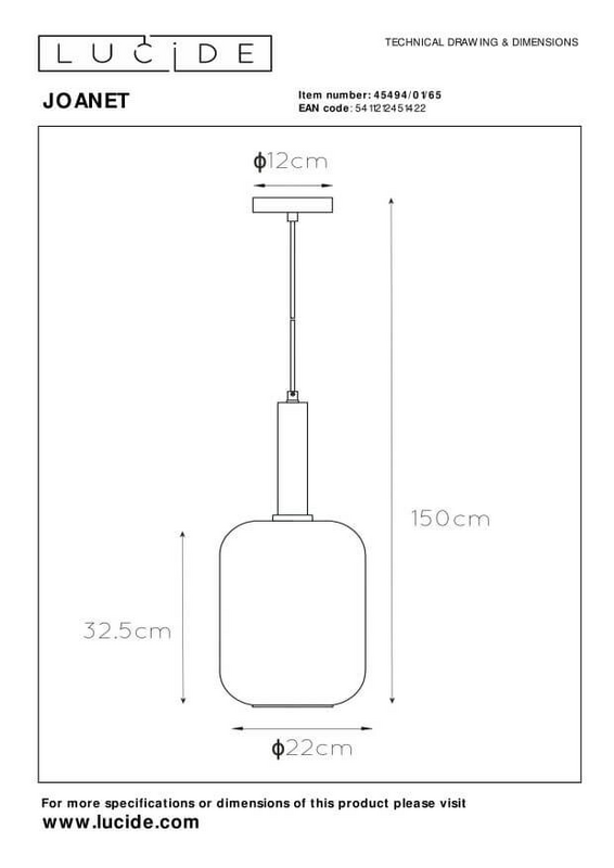 B-Ware Lucide Joanet Pendelleuchte Pendellampe Leuchte Hängelampe Lampe Hängeleuchte