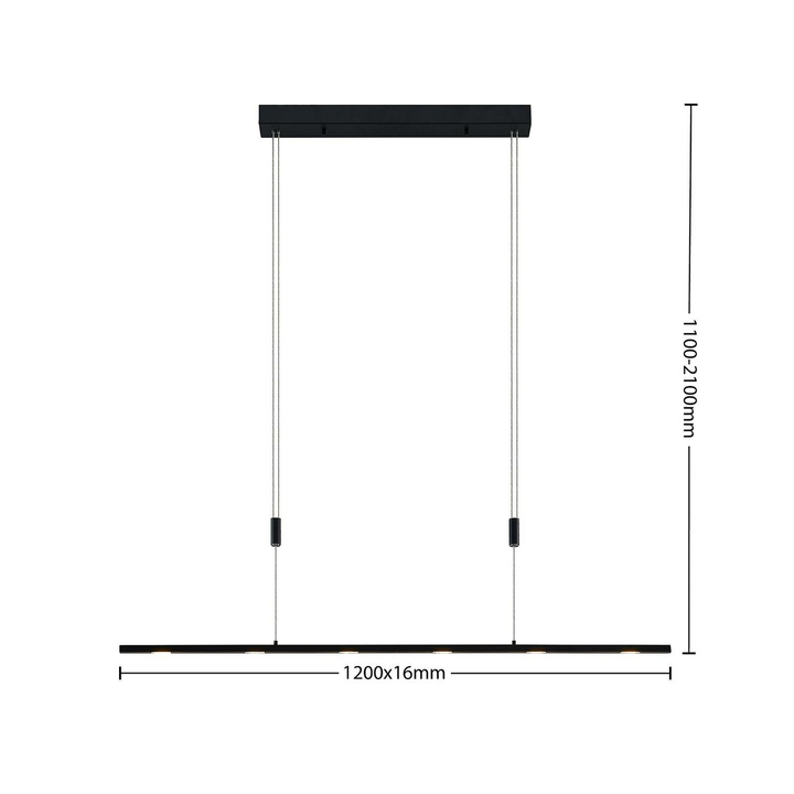 Lucande Stakato LED-Pendellampe Hängeleuchte Deckenleuchte 6flammig 120cm l535