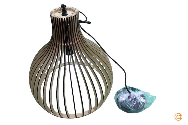 ORION Hängeleuchte Erik Ø35cm Holz E27 Deckenlampe SIEHE TEXT + FOTOS