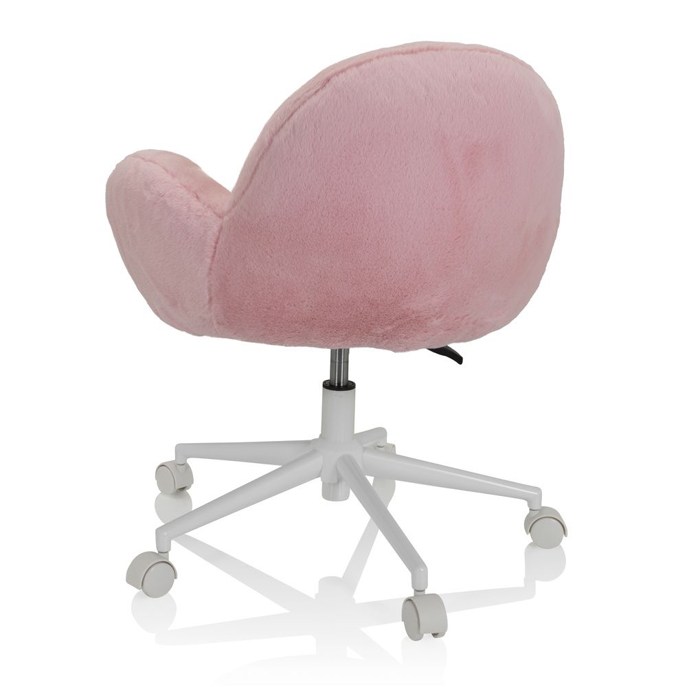 hjh OFFICE Kinderstuhl KID TEDDY Rosa Drehstuhl mit Armlehnen für Kinder - 4064323028062