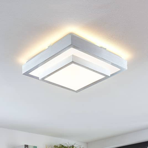 B-Ware Lindby Mirco Led Alu Deckenlampe Deckenlampe Lampe Leuchte Led 18 W Eckig, 32 Cm