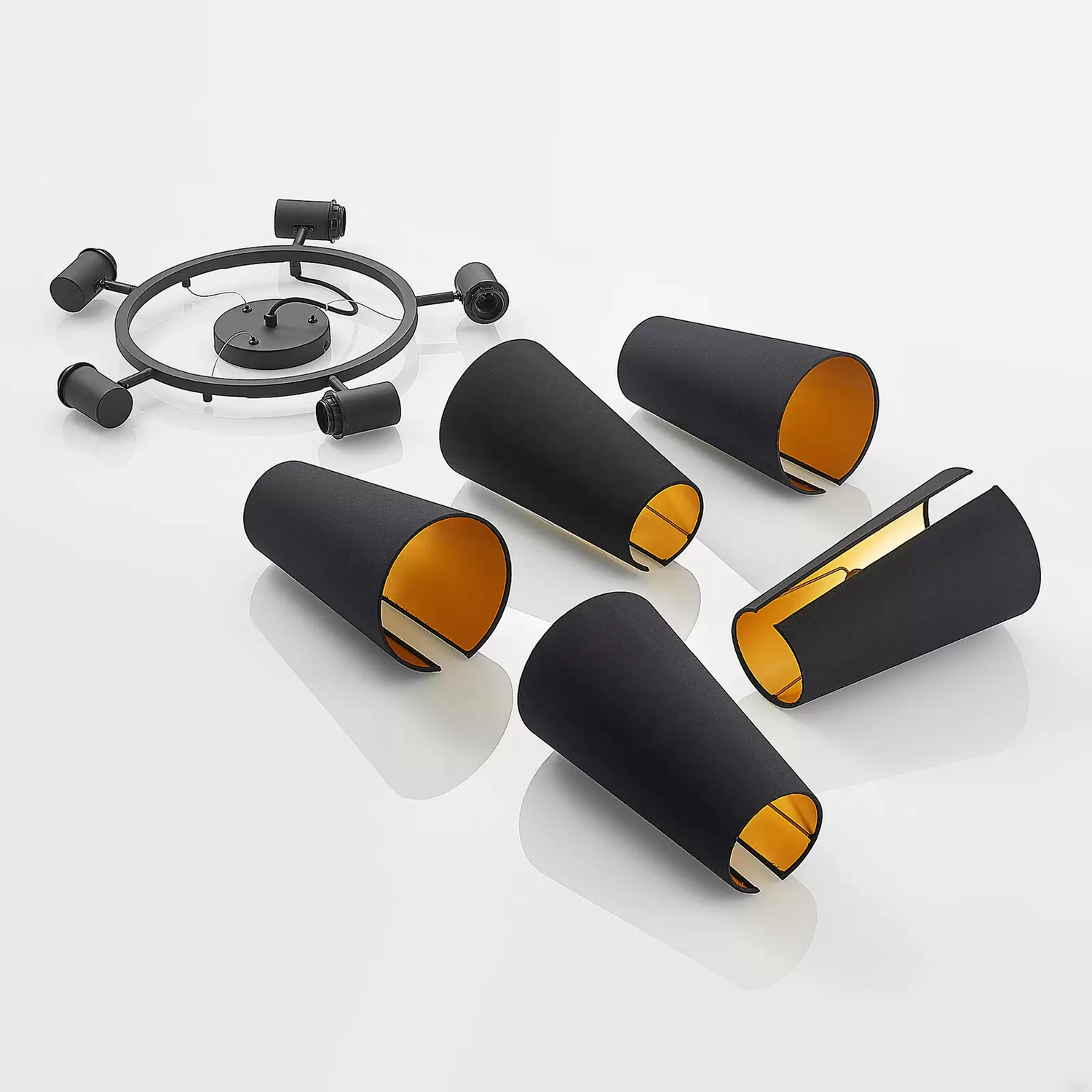 Lucande Kemoni Hängeleuchte 5 Flammig Hängelampe Deckenlampe Deckenleuchte 607 B-Ware - 4251911731064