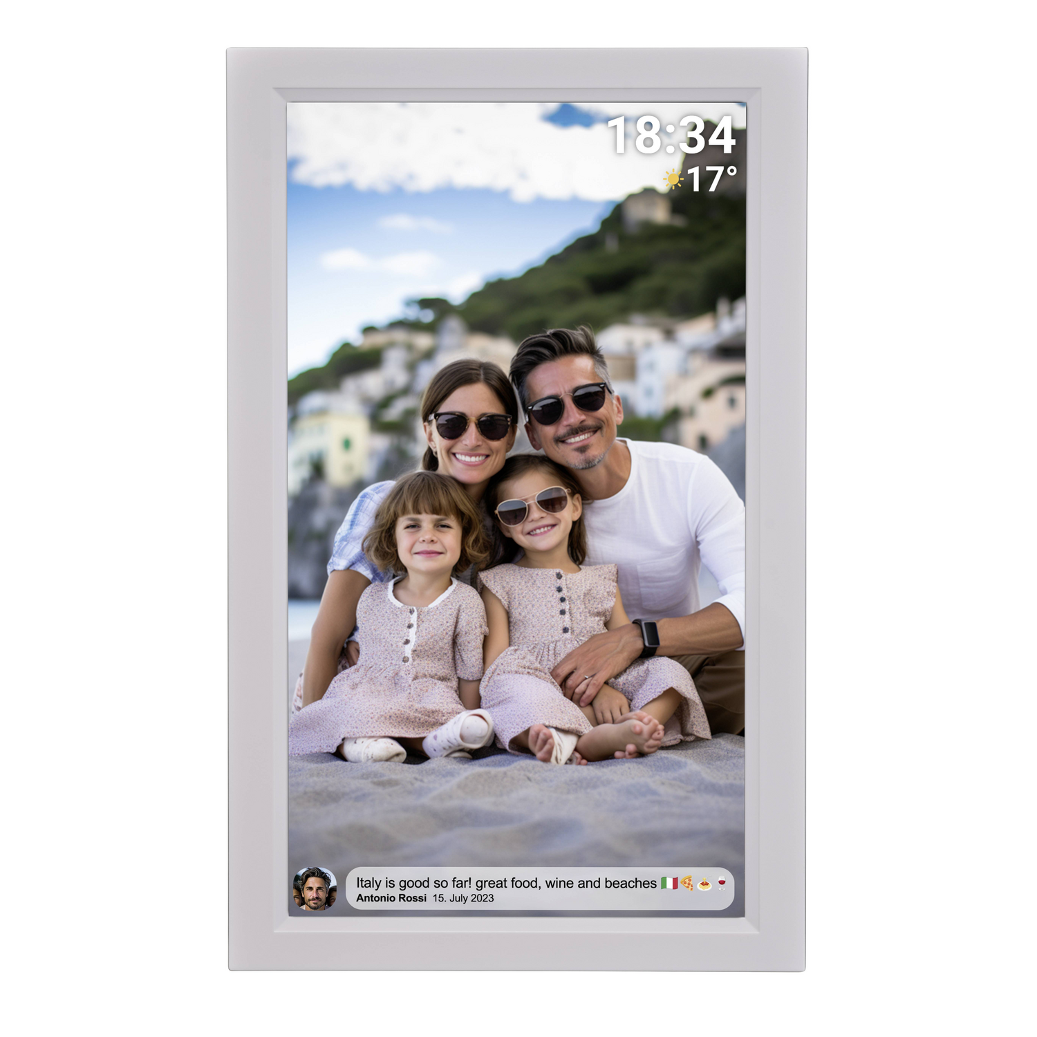 Cadre photo numérique Wi-Fi Denver PFF1503W, 39,6 cm (15,6 pouces), qualité B