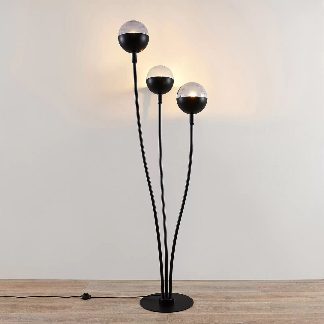 Lucande Dustian Stehleuchte 3-flammig Stehlampe Lampe Leuchte Spot Leselampe