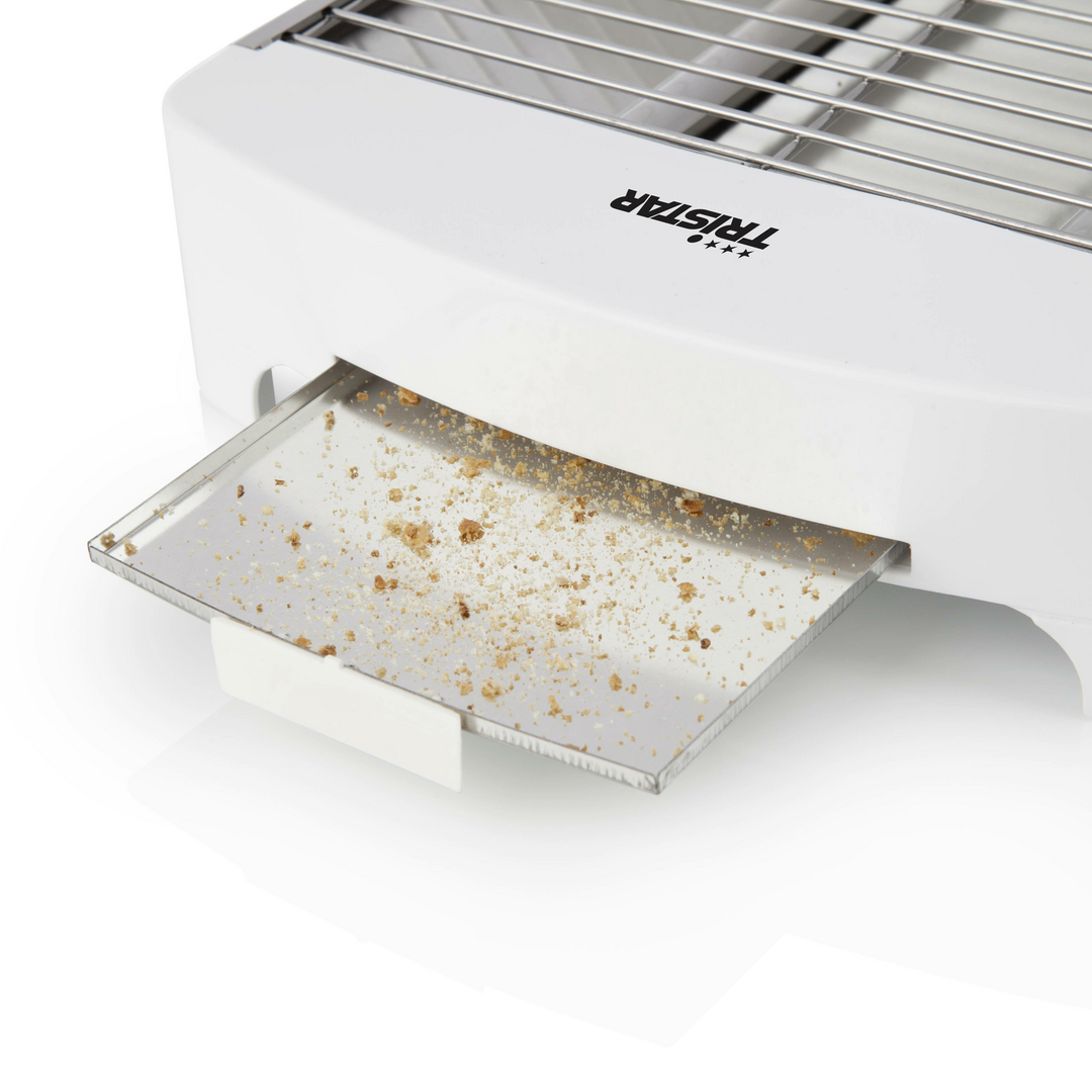 Tristar Flach-Toaster Toast Brötchenröster Countdown-Timer Krümelschublade 400 W