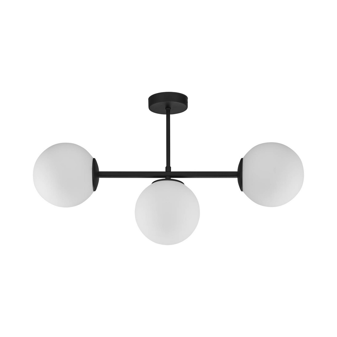 Euluna Deckenlampe Celeste Deckenlampe Lampe dreiflammig E27 schwarz weiß