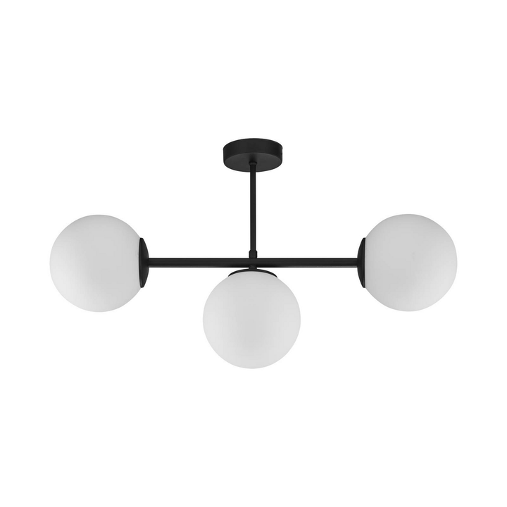 Euluna Deckenlampe Celeste Deckenlampe Lampe dreiflammig E27 schwarz weiß