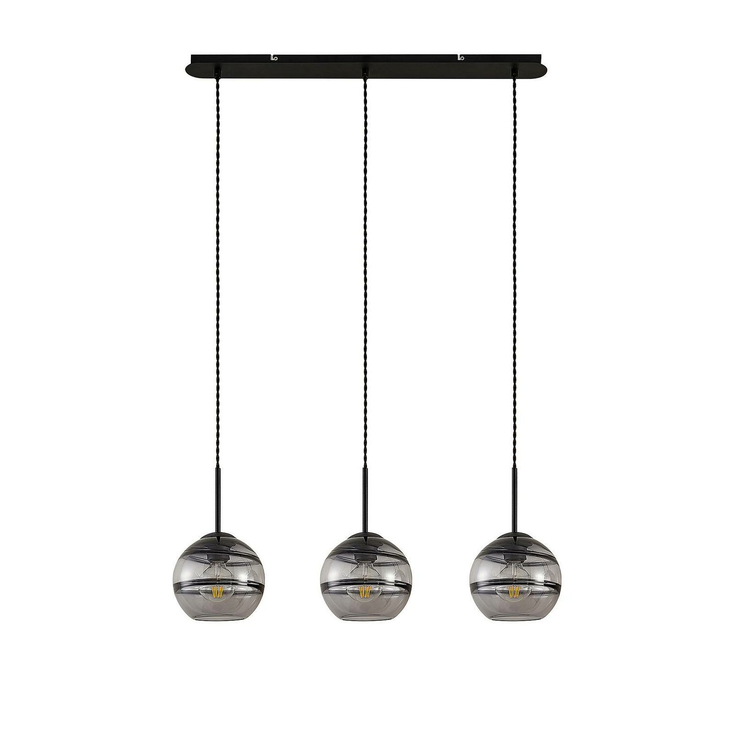 Lucande Ably Hängeleuchte Deckenleuchte Pendelleuchte Lampe Leuchte Rauchgrau B-Ware - 4251096579796