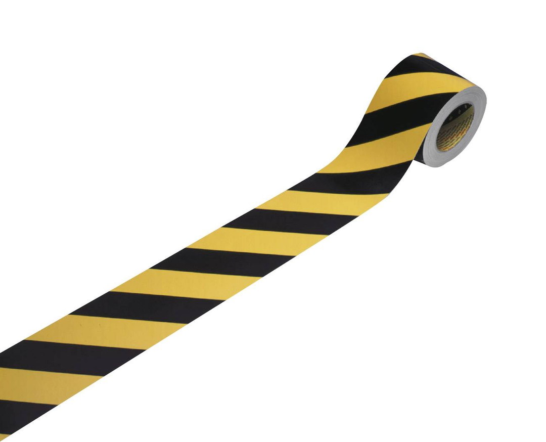 3M 13058L10 Industrie-Warnmarkierung Gelb reflektierend Schwarz 25 m x 100mm
