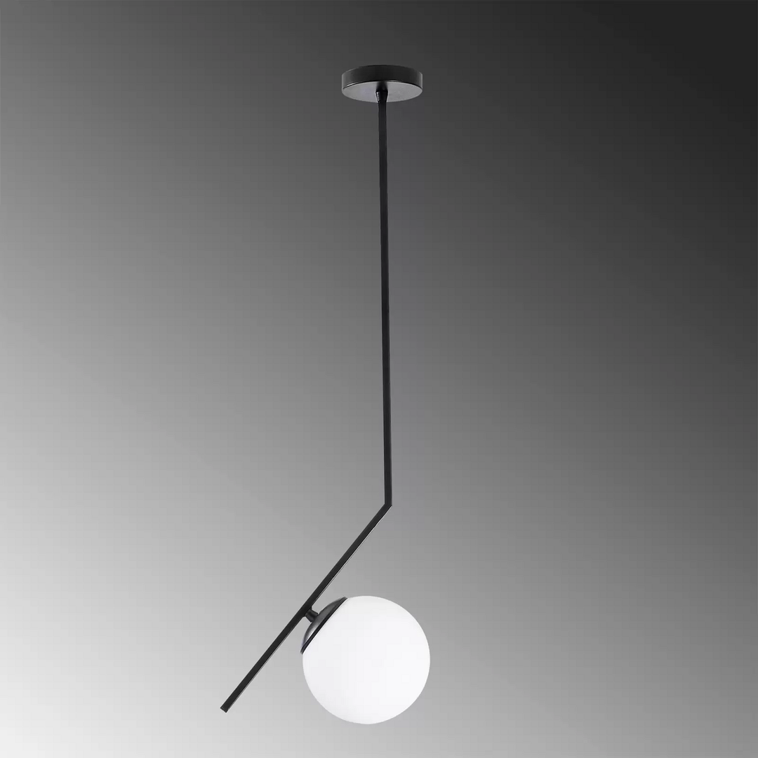 Hängelampe Dolunay 143-AV schwarz ein Glasschirm E27 Deckenlampe Lampe Leuchte