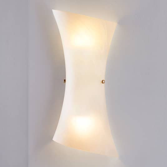 Lindby Weiße LED-Glas-Wandleuchte Ebba Wandleuchte Dekoleuchte Dekolampe Leuchte