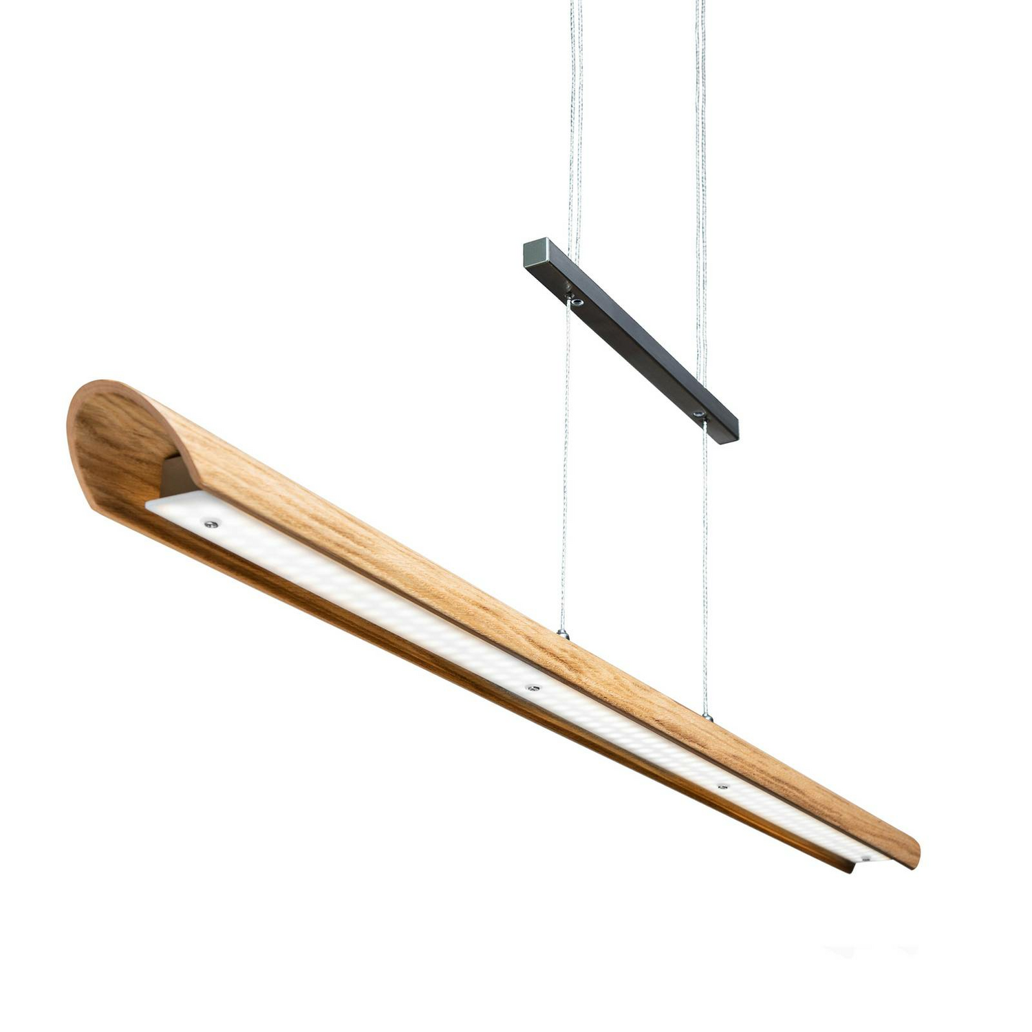 Suspension LED Elobra Colombia S, lampe suspendue, plafonnier, chêne naturel 