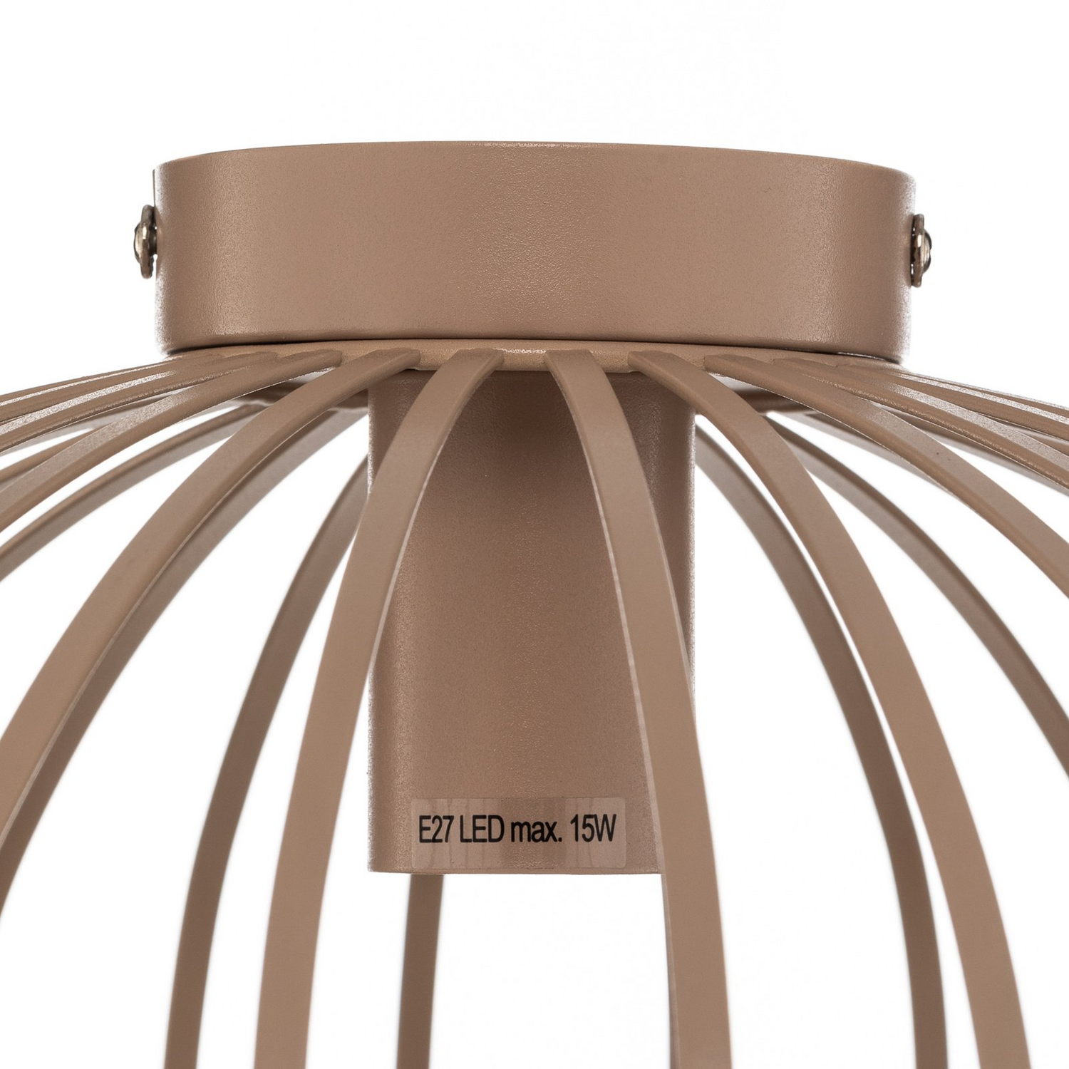 B-Ware Lindby Deckenleuchte Maivi Beige 40 Cm Eisen Käfig Deckenlampe Lampe Leuchte