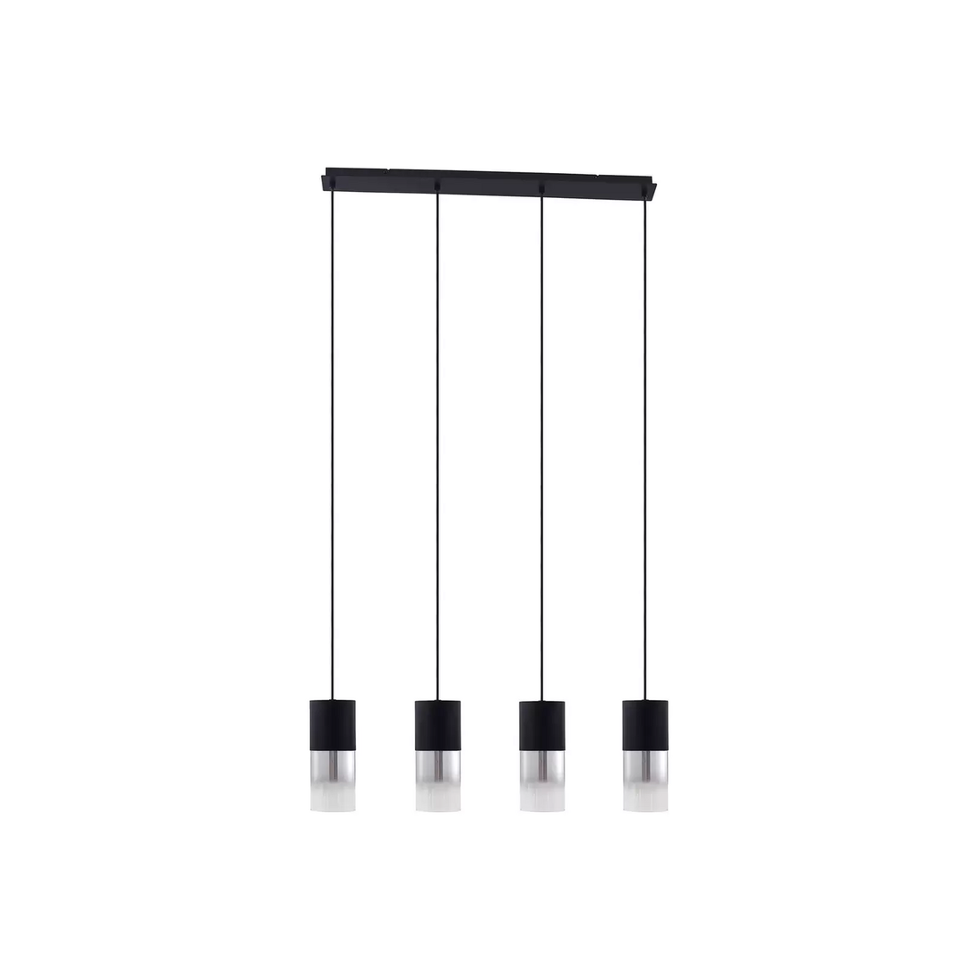 Lindby Hängeleuchte Svante Hängelampe Deckenleuchte Lampe 4 Flg Schwarz Glas 85 B-Ware - 4251911791556
