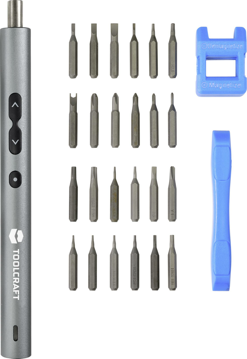 Tournevis à baguette sans fil Toolcraft 3,7 V 330 mAh, kit de tournevis électrique 28 en 1 (produit de seconde main)
