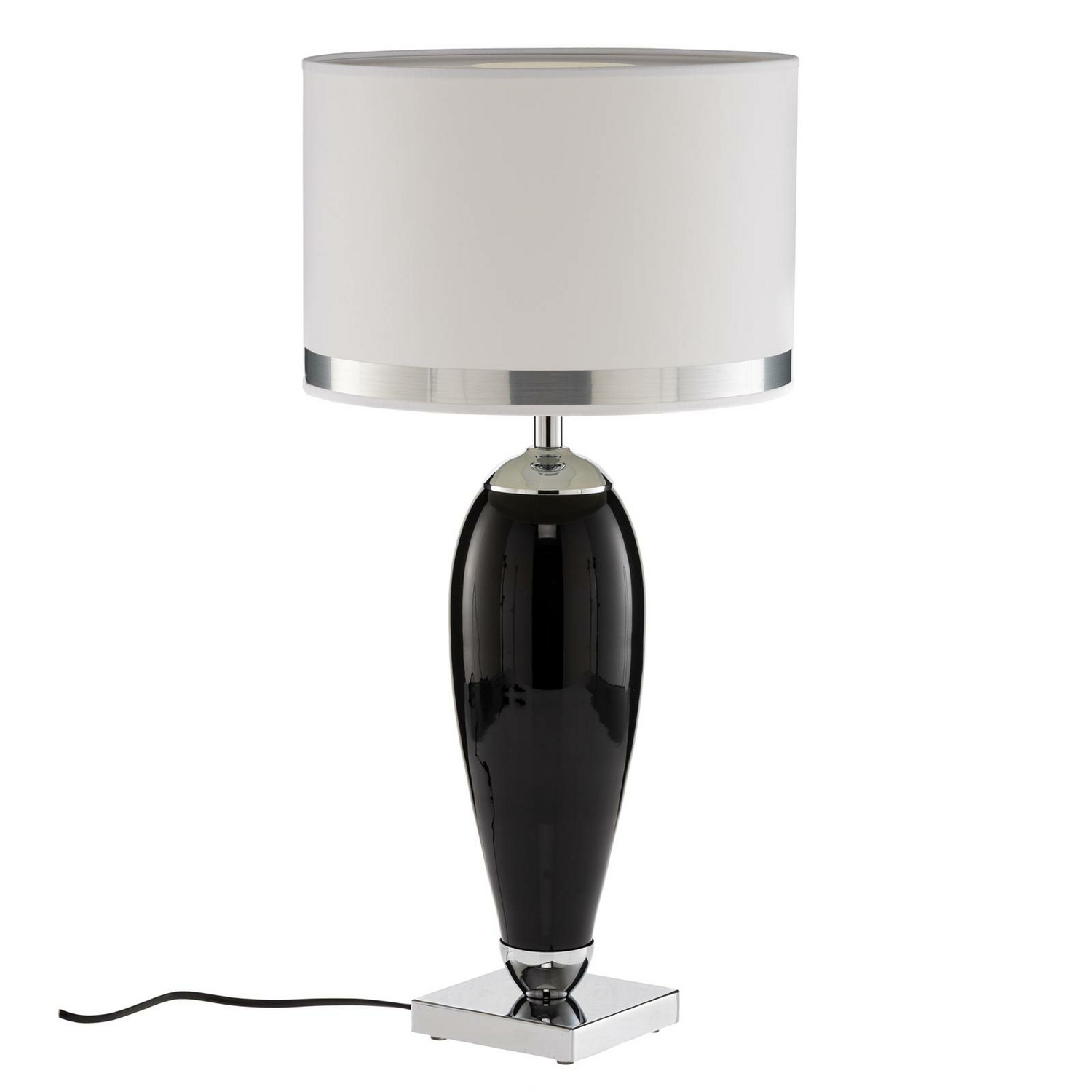 B-Ware Euluna Tischleuchte Lund Tischlampe Tischlicht In Weiß Und Schwarz Höhe 60 Cm