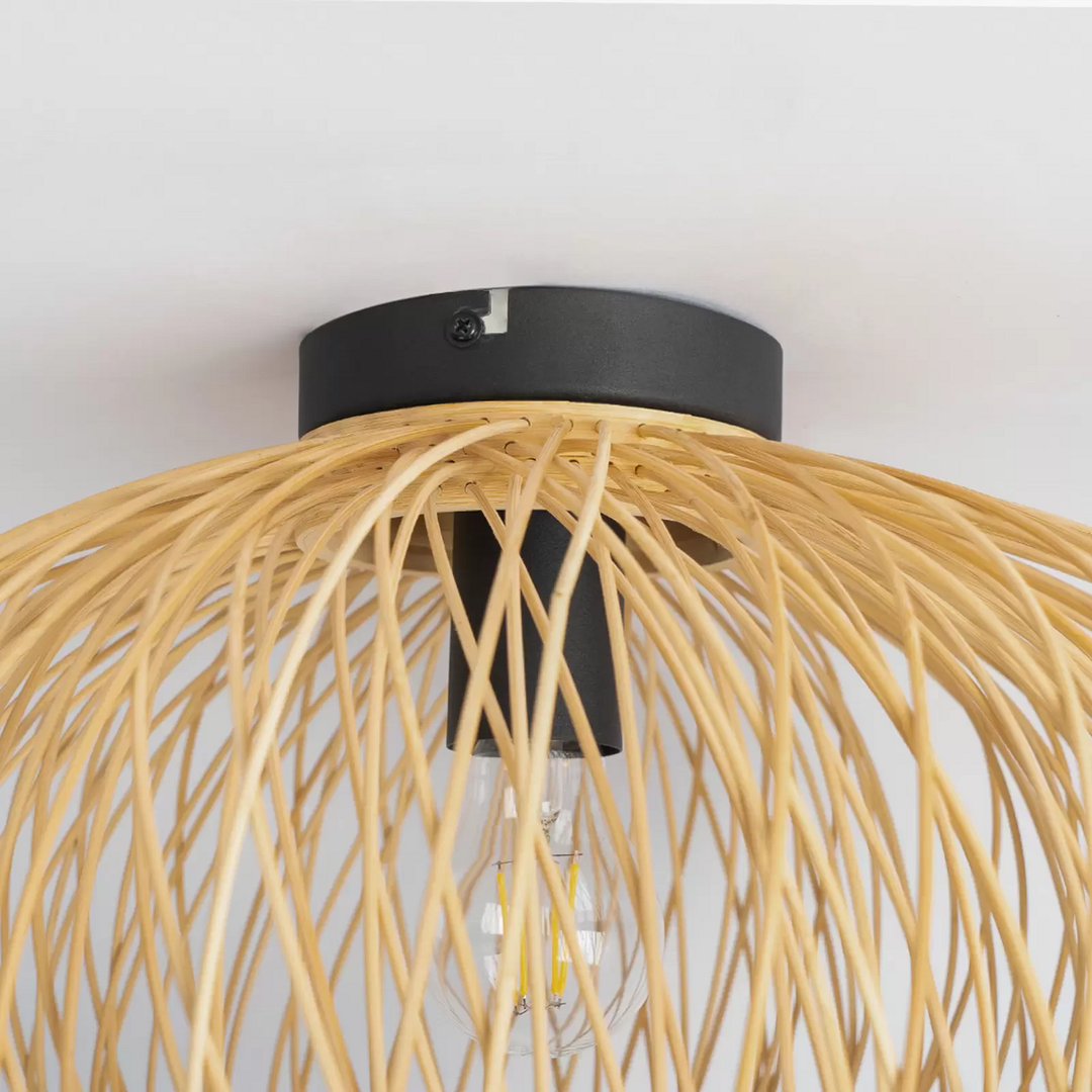 Lindby Solvira Deckenlampe Deckenleuchte Deckenlicht Leuchte Bambusgeflecht R711 B-Ware