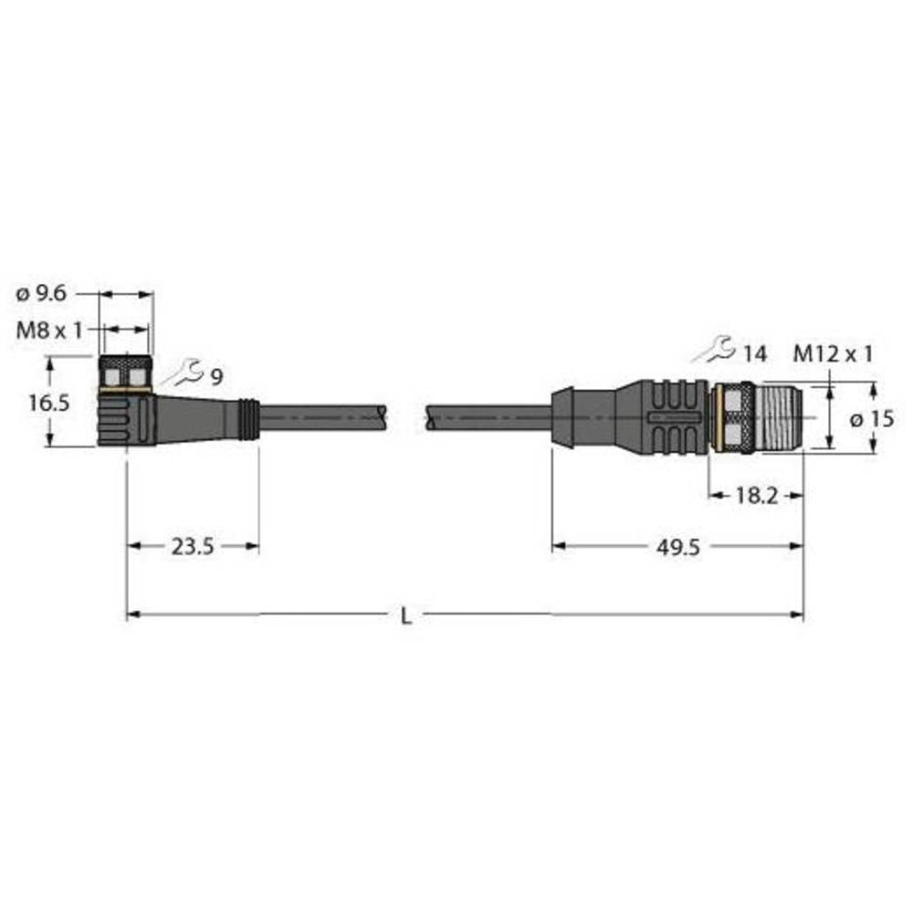 Turck 6625832 Sensor /Aktor Steckverbinder Konfektioniert 6 M Polzahl 4 Stecker