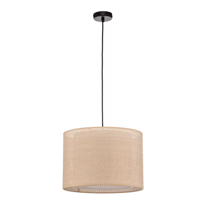 Lindby Hängeleuchte Soula Ø 40 cm beige Kunststoff E27 Hängelampe Lampe Leuchte